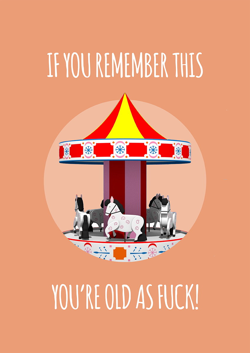 Goofcat Greetings - Magic Roundabout magic roundabout funny adult card to let someone know they're old as fuck