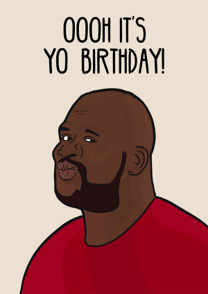 Shaq Shimmy Shaquille O'Neal Birthday Card
