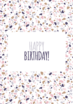 timeless birthday card cute for her, the wife, the girlfriend and mum with vector pattern