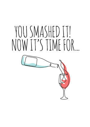Time for Wine Card! Congratulations Card