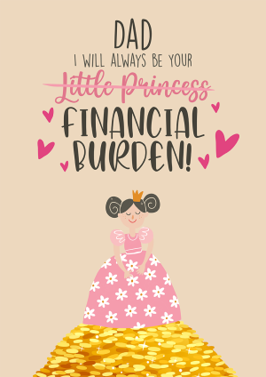 Daddy's Little Princess Father's Day Card