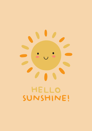 Hello Sunshine New Baby Card