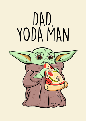 Baby Yoda, Yoda Man Father's Day Card