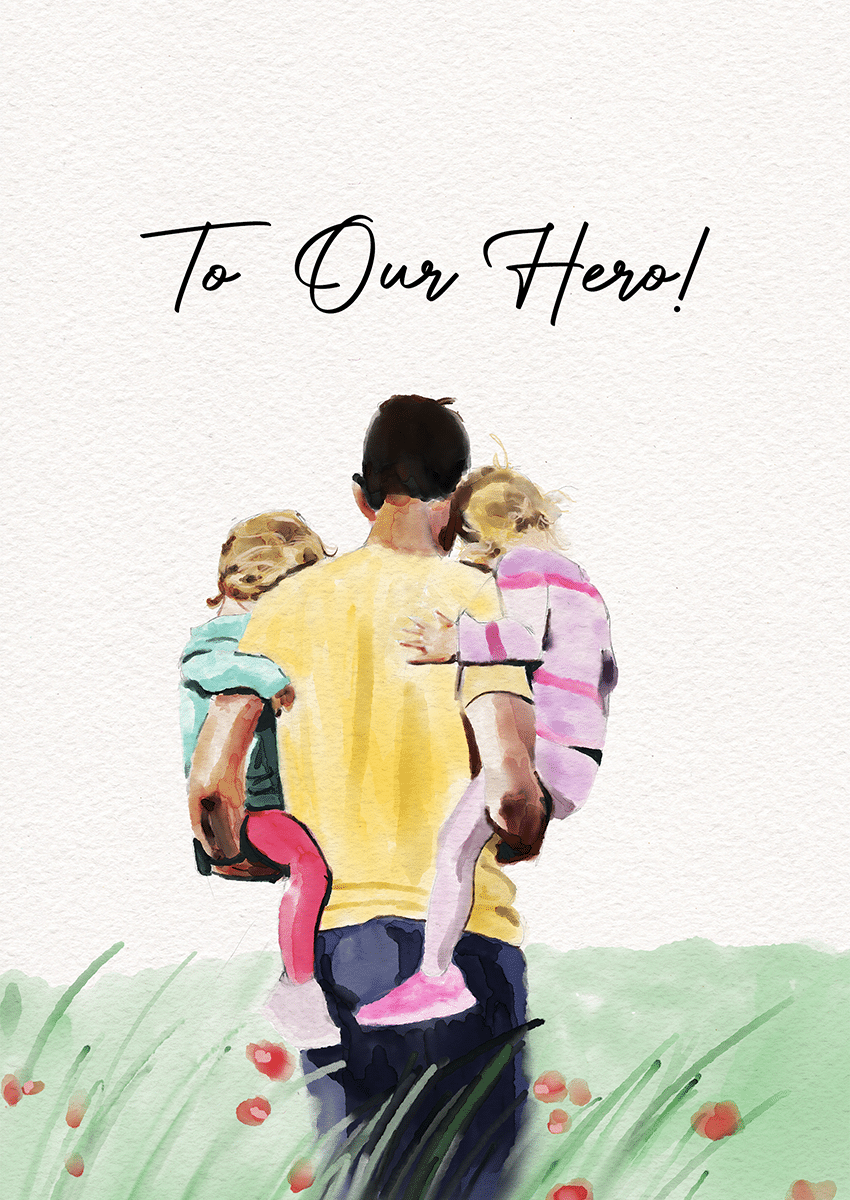 Goofcat Greetings - Our Hero Our Hero Father's Day Card