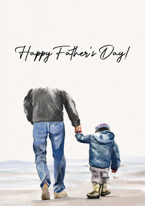 Son and Father Father's Day Card