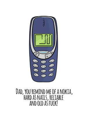 Nokia 3310 Father's Day Card