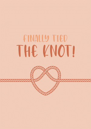 Finally Tied the Knot Wedding Congratulations Card
