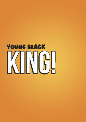 Young Black King Congratulations Card