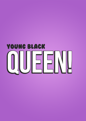 Young Black Queen Congratulations Card