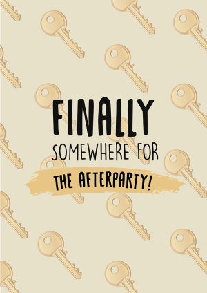 Afterparty Sesh Card New Home Congratulations Card