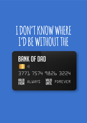 Bank of Dad Father's Day Card