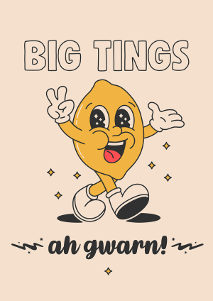 Big Tings Patois Card, Congratulations Card