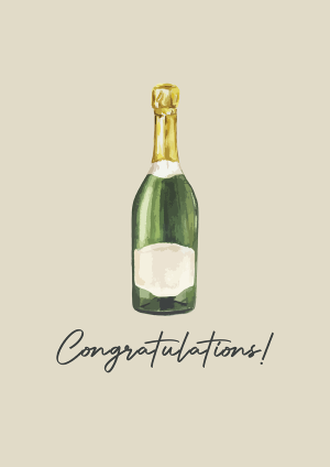 Champagne Congratulations Card
