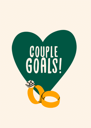 Couple Goals! Wedding Congratulations Card