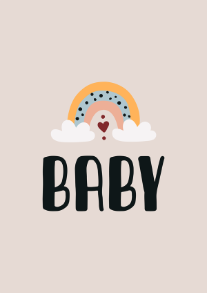 Cute Rainbow New Baby Card