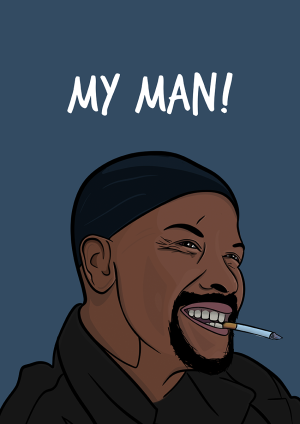 Denzel Washington Training Day Father's Day Card