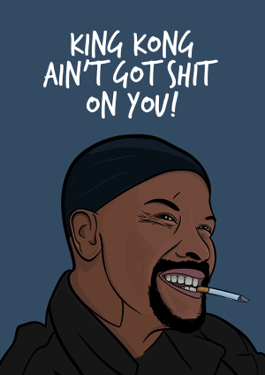 Denzel Washington King Kong Congratulations Card Training Day Card