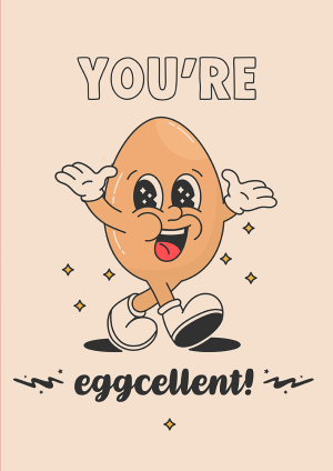 You're Eggcellent Congratulations Greeting Card