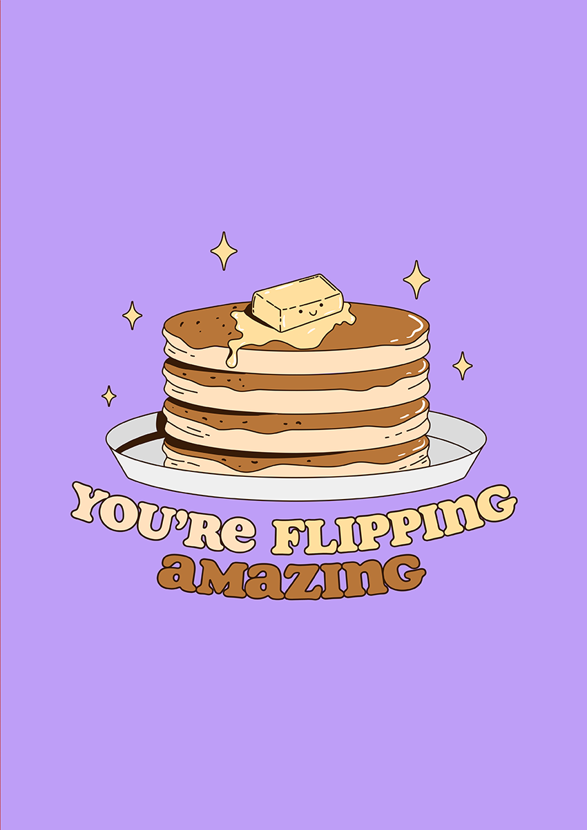 You're Amazing Card Pancake Congratulations Card