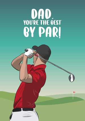 Best Dad By Par Father's Day Card