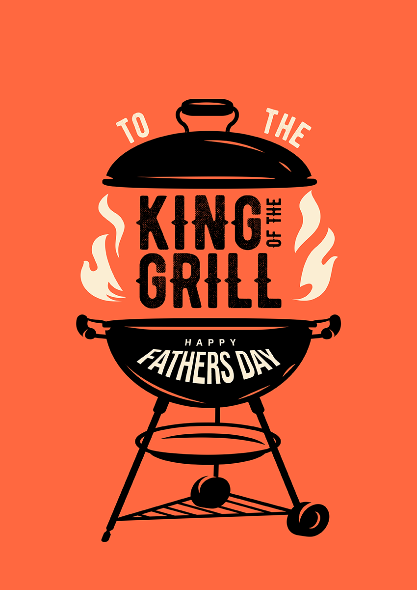 Goofcat Greetings - King of the Grill King of the Grill Father's Day Card