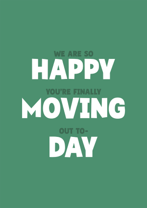 Happy Moving House Day New Home Congratulations Card
