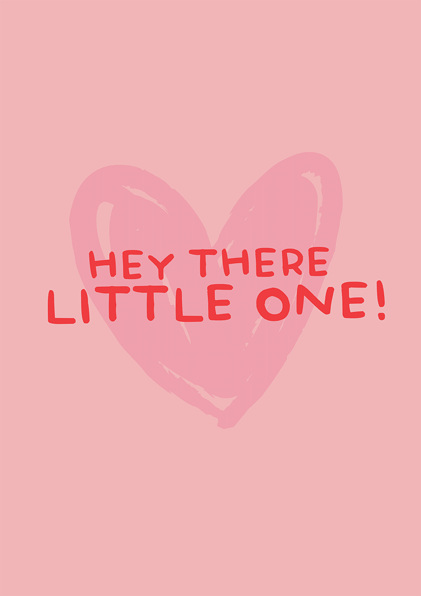 Goofcat Greetings - Hey There Little one! Hey There Little One New Baby Card