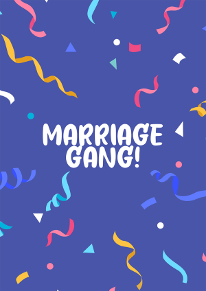 Marriage Gang Wedding Congratulations Card