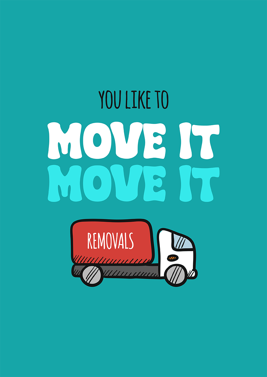 Goofcat Greetings - Move It Move It Move it Move it New Home Congratulations Card