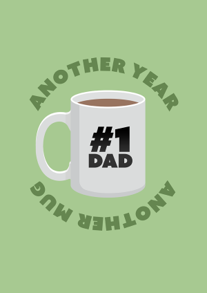 Number 1 Dad Mug Father's Day Card