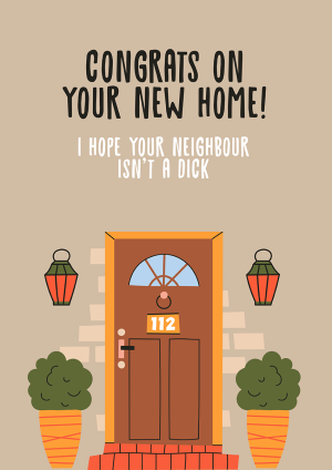 Neighbour New Home Congratulations Card
