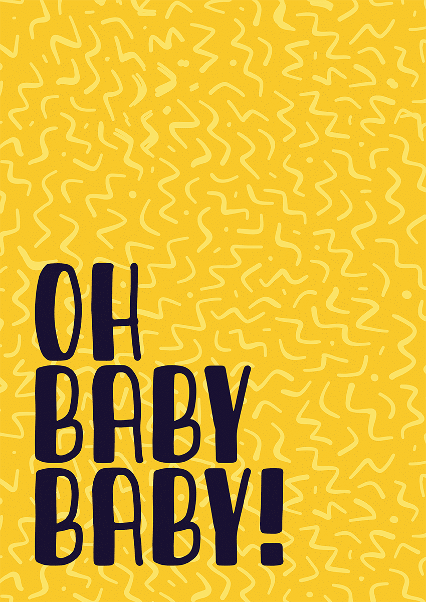 Goofcat Greetings - Oh Baby Baby! Oh Baby Baby New Baby Card