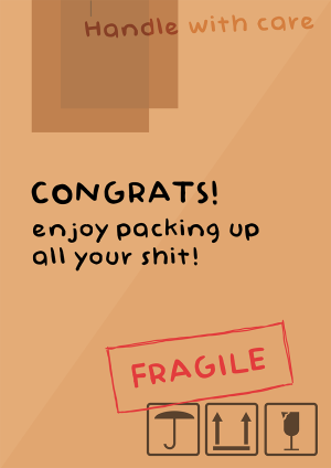 Enjoy Packing Boxes New Home Congratulations Card