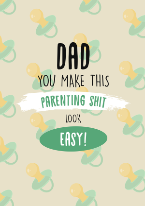 Parenting Shit Father's Day Card