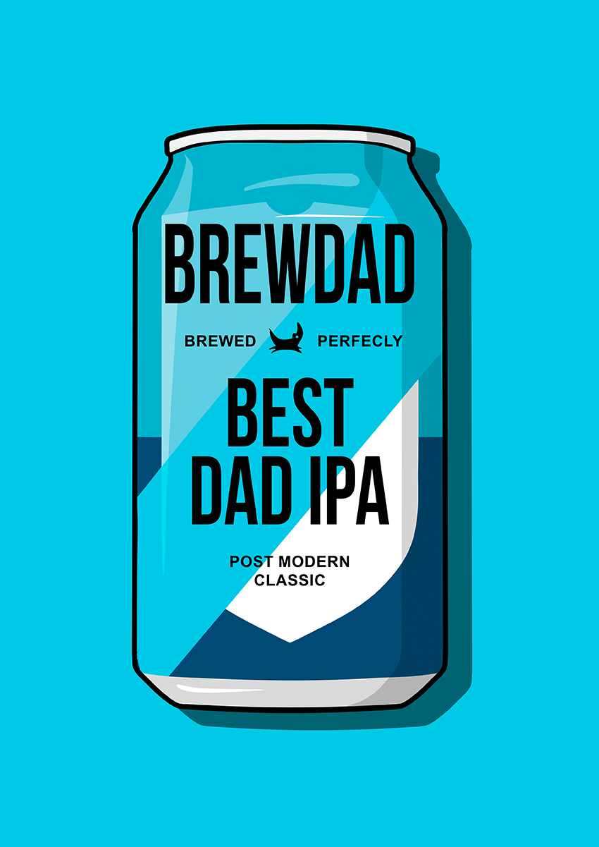 Goofcat Greetings - Brewdad IPA Brewdad Beer Themed Father's Day Card