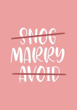 Snog Marry Avoid Wedding Congratulations Card