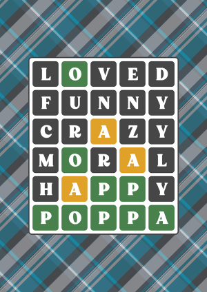 Wordle Dad Father's Day Card