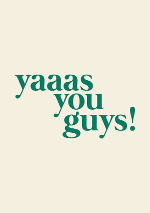 Yaaas You Guys! Wedding Congratulations Card