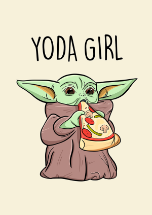 Yoda Girl Congratulations Card