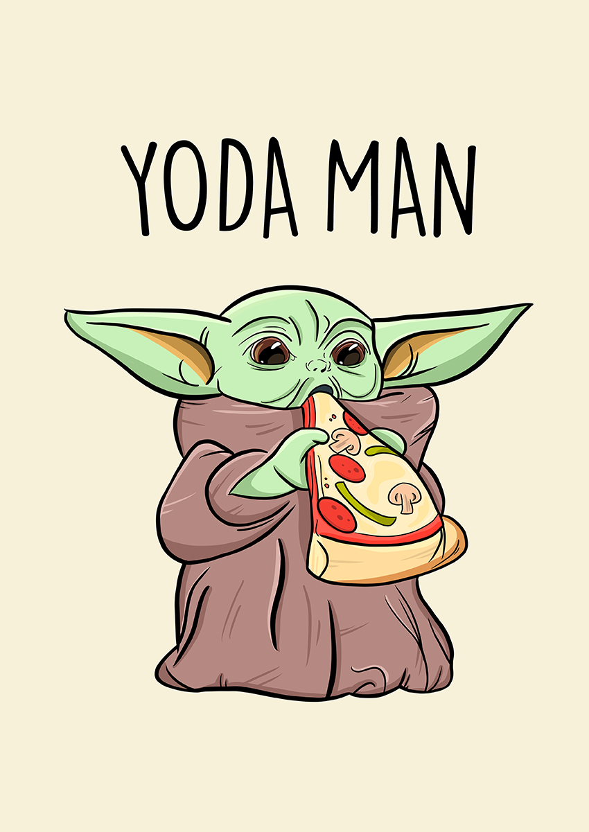 Goofcat Greetings - Yoda Man Baby Yoda Man Congratulations Card