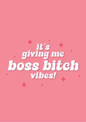 Boss Bitch Vibes New Job Card Congratulations Card