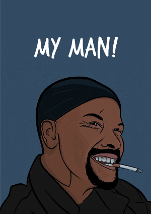 Denzel Card Denzel Washington "My Man" New Job Card Congratulations Card