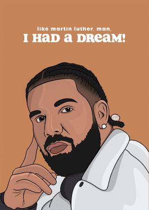 Drizzy Drake New Job Card Congratulations Card