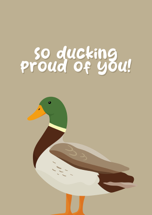 Ducking Proud Card New Job Card Congratulations Card