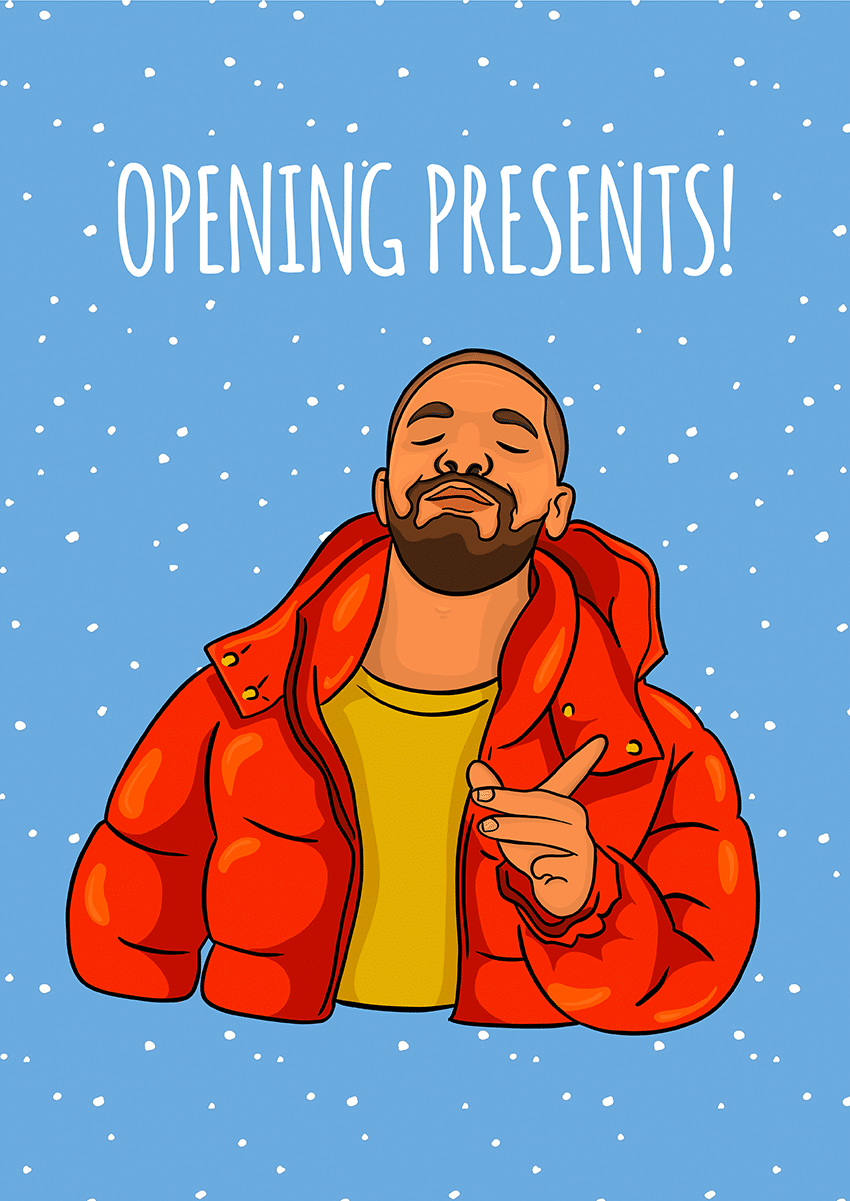 Goofcat Greetings - Christmas Drake Christmas Drake Card