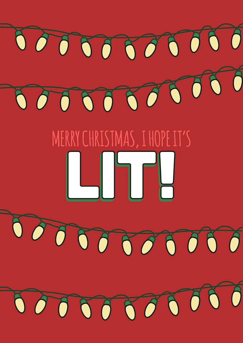 Goofcat Greetings - LIT Christmas LIT Christmas Card