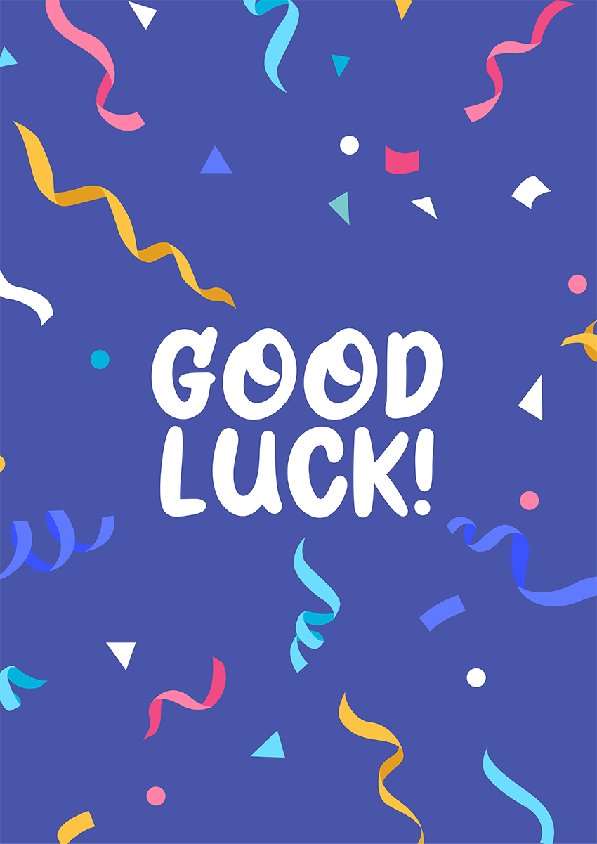 Goofcat Greetings - Good Luck! Good Luck Card