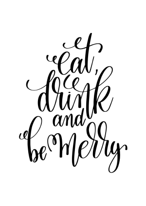 Eat Drink and Be Merry Christmas Card