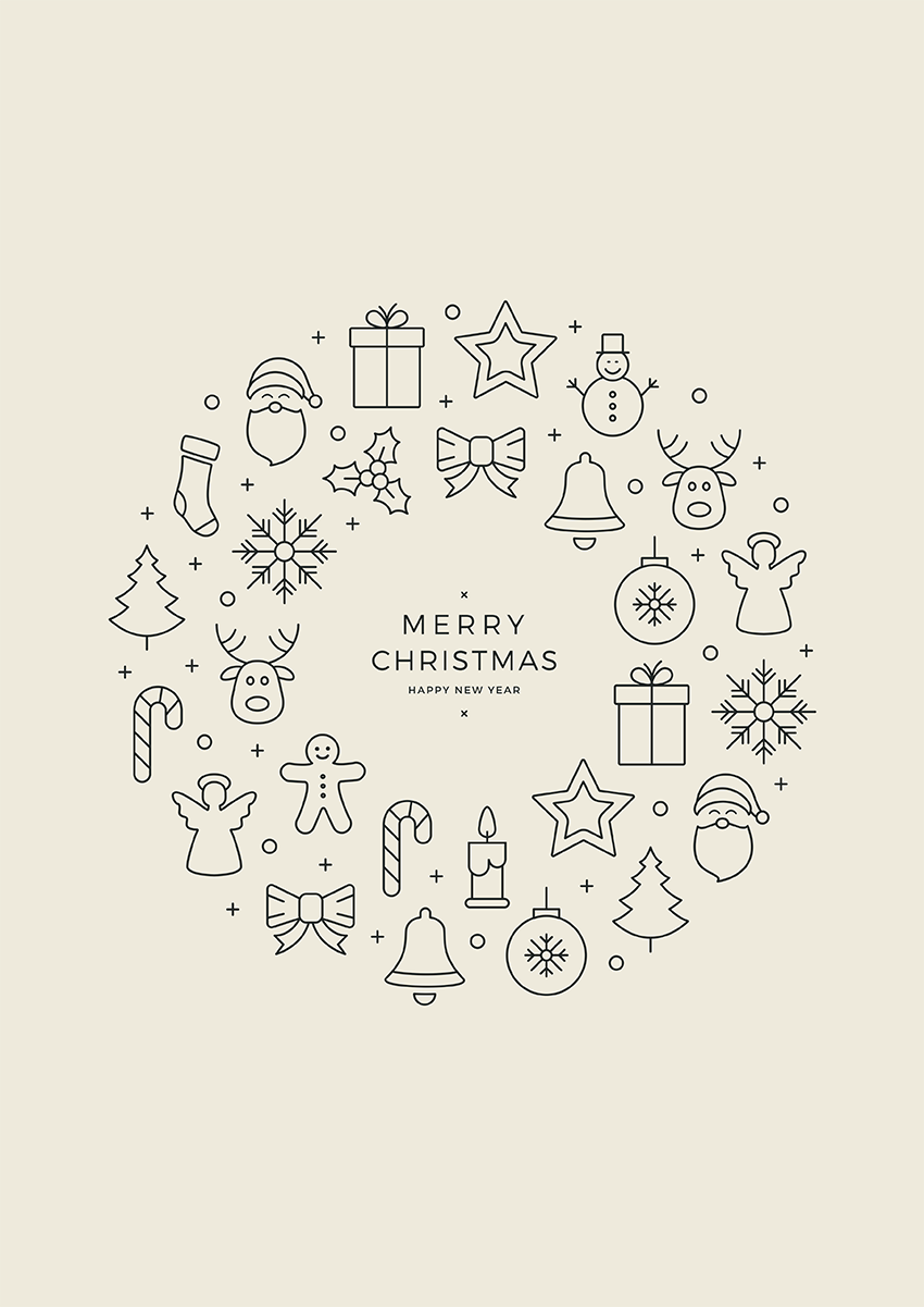 Goofcat Greetings - Elegant Christmas Wreath John Lewis Christmas Wreath Christmas Card