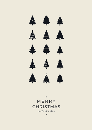 John Lewis Christmas Trees Christmas Card